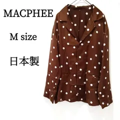 MACPHEE マカフィー レディース トップス シャツ 長袖 水玉 ドット 襟付き レトロ  M