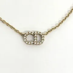 IT100921 ディオール ネックレス CDロゴ ラインストーン  ゴールドカラー レディース Dior 中古