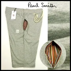 新品 ポールスミス ハーフパンツ M グレー マルチストライプ コットン ロゴ Paul Smith メンズ