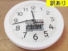 【訳あり】RHYTHM（リズム）電波時計フィットウエーブリブA02 掛け時計 [電波 スイープ 温湿度 カレンダー] 直径325mm 8FYA02SR03 オフィス　家庭　店舗　会社　休憩室　飲食店　待合室　医療機関　病院　管理番号TN306OHWのサムネイル