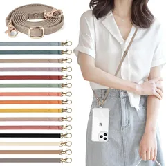 【新品】 [Mavanda] スマホストラップ スマホ ショルダーストラップ スマホ首掛け 肩紐 首掛け 携帯ショルダー 約70cm～約135cm長さ調節可能 ストラップ 携帯 革 1