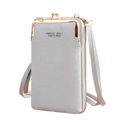 【新品】 [ulterra] ショルダーバッグ スマホショルダー レディース グレー 灰色 斜めがけ 大容量 可愛い 肩掛け おしゃれ ポシェット ポーチ 財布 携帯ポーチ スマホポーチ スマホ 1