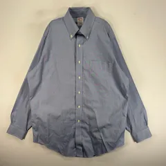 古着 ブルックスブラザーズ Brooks Brothers 長袖シャツ 胸ポケ ボタンダウン M  ブルー系 無地 メンズのサムネイル
