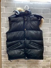 A【A36-37】◇ CAMP7 XL尺寸 羽絨背心 可拆卸連帽 黑色