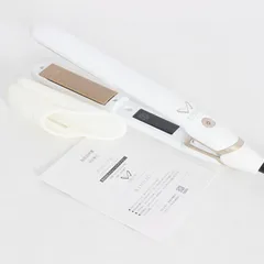 【美品】KINUJO W worldwide model DS100 ホワイト ストレートヘアアイロン 海外対応 シルクプレート キヌージョ 絹女 本体