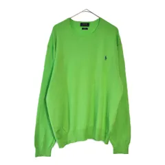 Polo by Ralph Lauren ポロ ラルフローレン コットンニットセーター ライトグリーン(メンズ XL相当)中古 古着 X6327