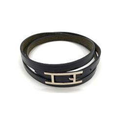 HERMES アピ レザーブレスレット チョーカー ブラック - メルカリ