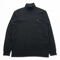 Polo Ralph Lauren 90年代 ヴィンテージ タートルネック 長袖Tシャツ ロンT L ブラック スモールポニー刺繍