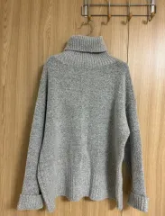 タートルネック ニット セーター グレー