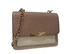 MICHAEL KORS マイケルコース ショルダーバッグ 32S9GJ4C0T ピンクベージュ アイボリー レザー レディース チェーン ゴールド金具 超美品