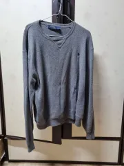 L ポロ ラルフローレン グレー 杢グレー スウェットシャツ ニット