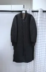 キルティング リバーシブル パイロットジャンパー ダウンジャケット ロング丈