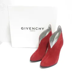 美品 GIVENCHY ジバンシィ スエード レザー ポインテッドトゥ ブーティ ショートブーツ サイズ36 約23cm レッド レディース 古着 中古 USEDのサムネイル