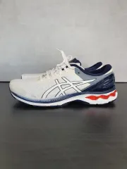 アシックス ゲルカヤノ 27 ランニングシューズ 白 / ピーコート ブルー (285)