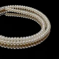 美品 ミキモトペルリータ ボタンパール K18WG ネックレス/24-5435