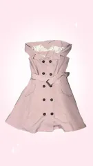 ピンク トレンチコート ONE PIECE