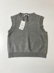 新品 ZARA ザラ ラウンドニット ベスト M