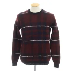 【中古】ロベルトコリーナ ROBERTO COLLINA キッドモヘヤナイロン クルーネック プルオーバーニット ボルドー系【サイズ46】【メンズ】のサムネイル