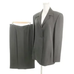 ジョルジュレッシュ GEORGES RECH スーツ セットアップ ジャケット スカート グレー 総裏地 /MN1 ■ECC001