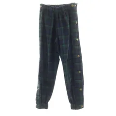 【中古】【未使用】エリック エマニュエル Eric Emanuel ウール系 チェック イージーパンツ グリーンxネイビー【サイズS】【メンズ】