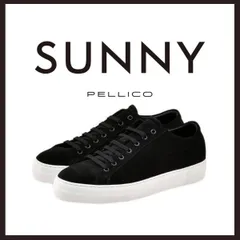 新品未使用 ペリーコサニー スエードレザー スニーカー ブラック 26cm相当【PELLICO SUNNY】レースアップシューズのサムネイル