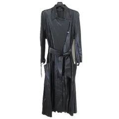 良品 FOXEY NEW YORK フォクシーニューヨーク フェイクレザー コート 17567 サイズF ブラック レディース 古着 中古 USEDのサムネイル