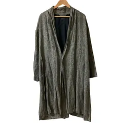 美品 pas de calais パドカレ グレンチェック リネンコート サイズ36 グレー レディース 古着 中古 USEDのサムネイル