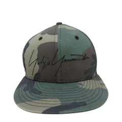 良品 Yohji Yamamoto × New Era ヨウジヤマモト ニューエラ カモフラ 迷彩 BBキャップ 帽子 7 1/8 56.8cm グリーン メンズ 古着 中古 USED