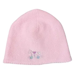 未使用 HERMES エルメス カシミヤ100％ ベビー ニット キャップ ピンク キッズ 古着 中古 USEDのサムネイル