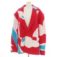 【中古】イッセイミヤケ ISSEY MIYAKE 2024年秋冬 ウール系 カジュアルジャケット レッドxホワイト【サイズ表記なし（L位）】【レディース】のサムネイル