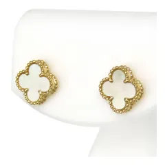 ヴァンクリーフ＆アーペル スウィート アルハンブラ ピアス VCARA4800 Au750 (K18YG) レディース Van Cleef & Arpels【中古】 【ジュエリー】