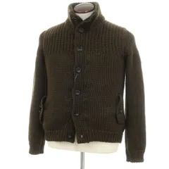 【中古】ロベルトコリーナ ROBERTO COLLINA ウール 裏地キルティング スタンドカラー ニットブルゾン オリーブ【サイズ48】【メンズ】のサムネイル