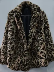 ヴィンテージ Y2K パンク レオパード フェイクファー コート