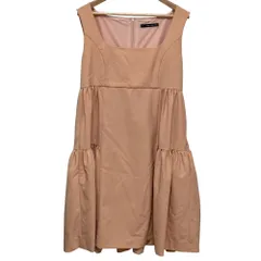 良品 FOXEY NEW YORK フォクシーニューヨーク レディエンパイア ノースリーブ ミニドレス ワンピース 27879 サイズ40 ピンク レディース 古着 中古 USED