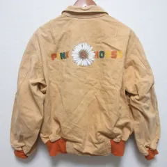 PINK HOUSE ピンクハウス バックロゴ デニム ボンバージャケット ブルゾン イエロー レディース 古着 中古 USED