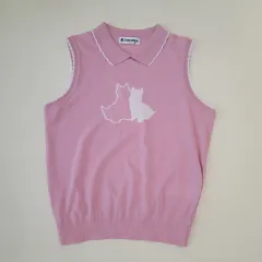 ブラック＆ホワイト レディース ニット ベスト