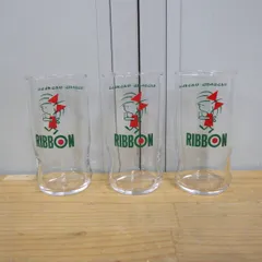 昭和 レトロ リボンシトロン リボンちゃん グラス 3個セット 併売