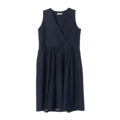 ラップフレア ノースリーブ デニム ONE PIECE