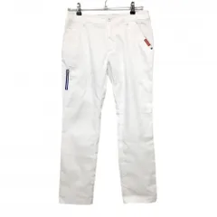 ルコックゴルフ パンツ 白×ブルー 刺しゅう  レディース 11 ゴルフウェア le coq sportif