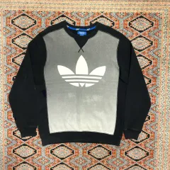 adidas オリジナル ブラック 起毛 スウェット メンズ105