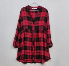 ザラ シャツ チェック柄 ONE PIECE