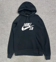 ナイキ SB ブラック ロゴ 起毛 フードTシャツ L