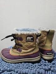 SOREL(ソレル) 防寒 ブーツ ファーブーツ PURPLE パープル ブラウン 240