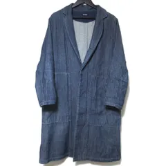 美品 Plantation プランテーション シングル チェスターコート PL81FA905 Mサイズ インディゴブルー レディース 古着 中古 USEDのサムネイル