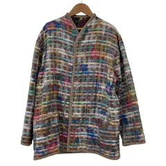 良品 MISSONI ミッソーニ ヴィンテージ リバーシブル キルティング ニットカーディガン サイズ42 マルチカラー レディース 古着 中古 USED