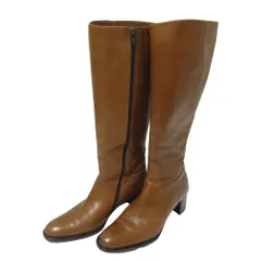 新品同様 Luca Grossi ルカグロッシ レザー ロングブーツ サイズ36.5 約23.5cm ブラウン レディース 古着 中古 USED