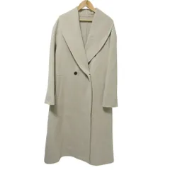 良品 23AW martinique マルティニーク ダブルブレスト リバーコート グレージュ レディース 古着 中古 USEDのサムネイル