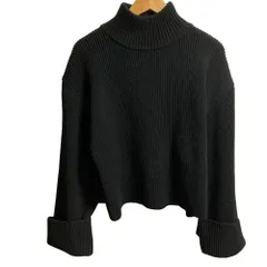新品同様 Rito リト BIG KNIT ハイネック オーバーサイズ ロールアップ ニットセーター 0779RTW221K サイズ 38 ブラック レディース 古着 中古 USEDのサムネイル
