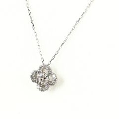 Pt950 850 ダイヤモンド 0.70ct ネックレス ミル打ち 5石 花 - メルカリ