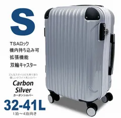 キャリーケース 機内持ち込み可 小型 軽量 拡張 ジッパー スーツケース 大容量 1泊2泊3泊4泊 4輪ダブルキャスター キャリーバッグ 人気 キャリーバッグ カーボンシルバー 送料無料 沖縄・離島発送不可 O-439のサムネイル